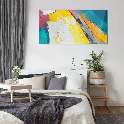 Colors in motion Glass Print