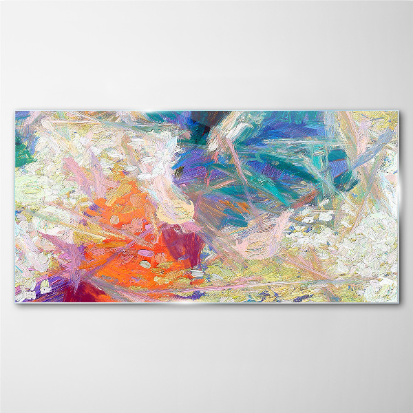 Colorful abstraction in motion Glass Print