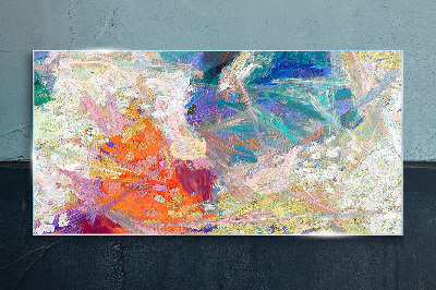 Colorful abstraction in motion Glass Print