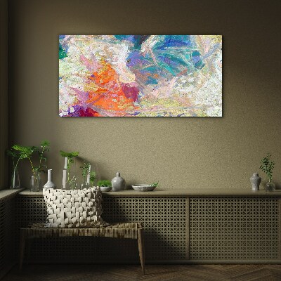 Colorful abstraction in motion Glass Print