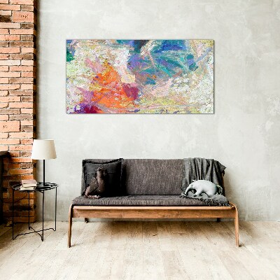 Colorful abstraction in motion Glass Print