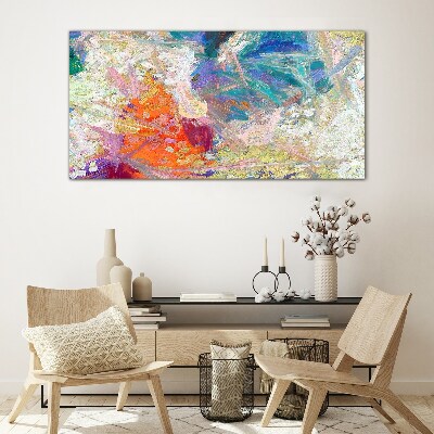 Colorful abstraction in motion Glass Print