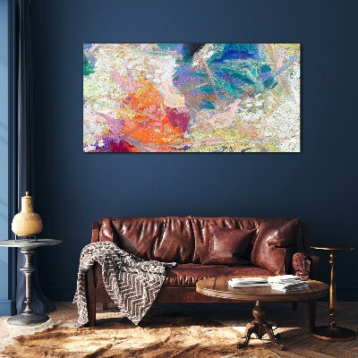 Colorful abstraction in motion Glass Print