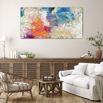 Colorful abstraction in motion Glass Print