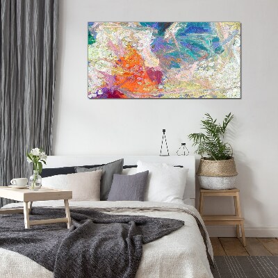 Colorful abstraction in motion Glass Print