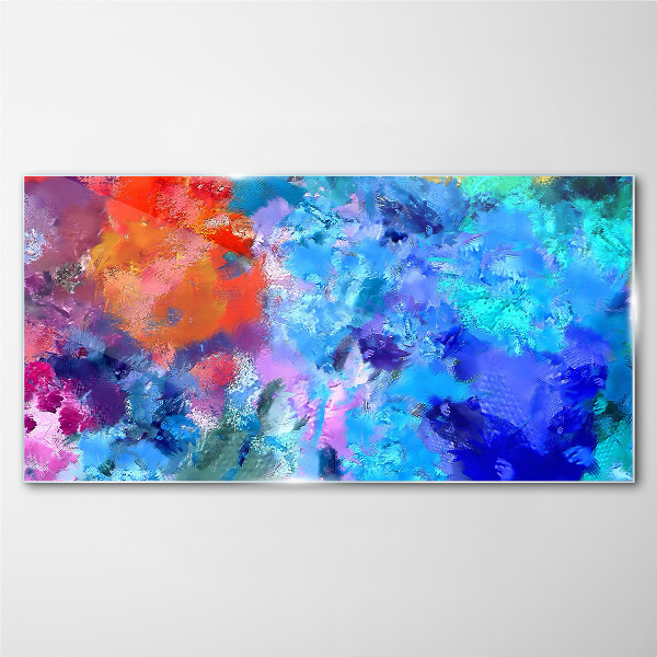 Colors of emotions in abstract dance Glass Print