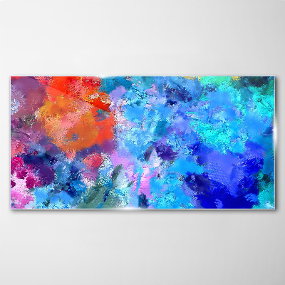 Colors of emotions in abstract dance Glass Print