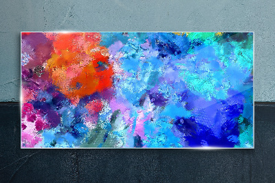 Colors of emotions in abstract dance Glass Print