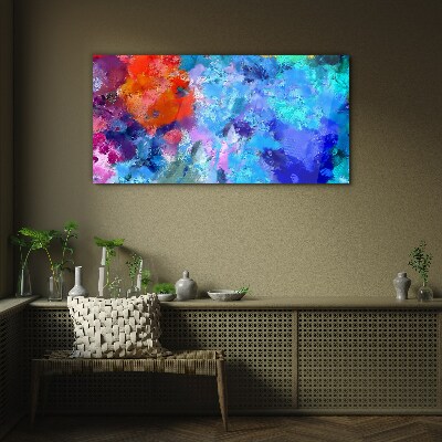 Colors of emotions in abstract dance Glass Print