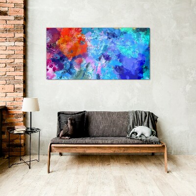 Colors of emotions in abstract dance Glass Print