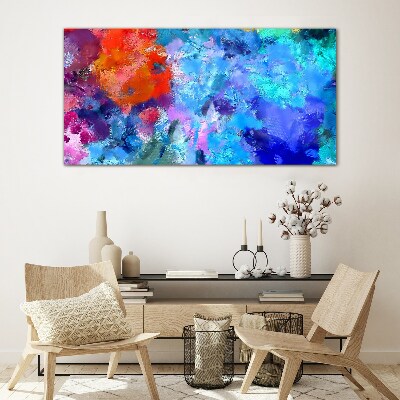 Colors of emotions in abstract dance Glass Print