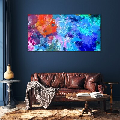 Colors of emotions in abstract dance Glass Print