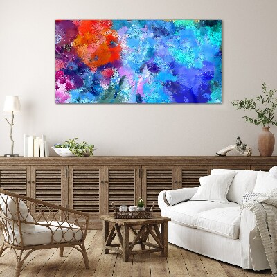 Colors of emotions in abstract dance Glass Print