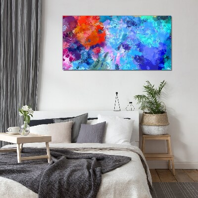 Colors of emotions in abstract dance Glass Print