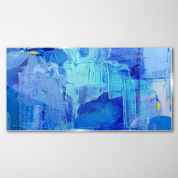 The sky is in shades of blue Glass Print