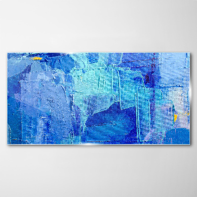 The sky is in shades of blue Glass Print