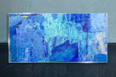 The sky is in shades of blue Glass Print