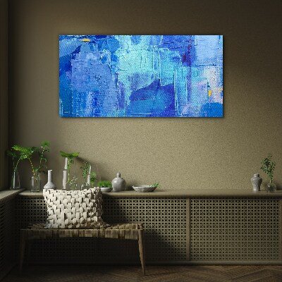 The sky is in shades of blue Glass Print