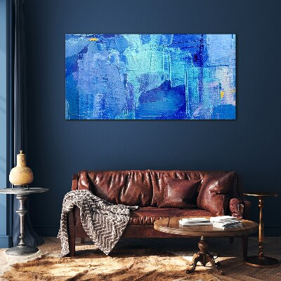 The sky is in shades of blue Glass Print