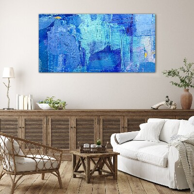 The sky is in shades of blue Glass Print