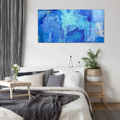 The sky is in shades of blue Glass Print