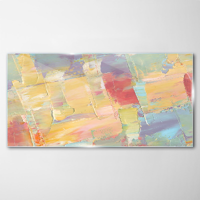 Pastel abstractions in motion Glass Print