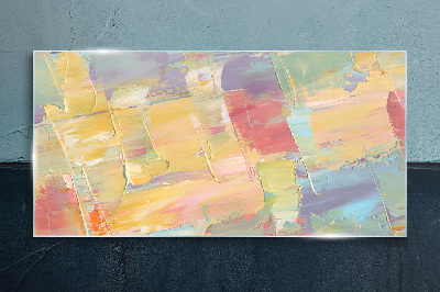 Pastel abstractions in motion Glass Print