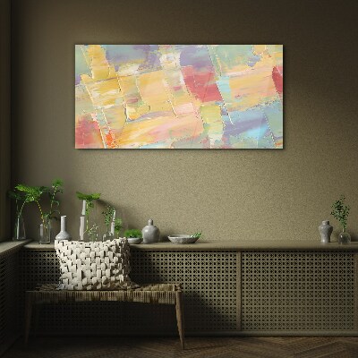 Pastel abstractions in motion Glass Print