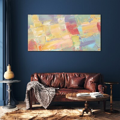Pastel abstractions in motion Glass Print