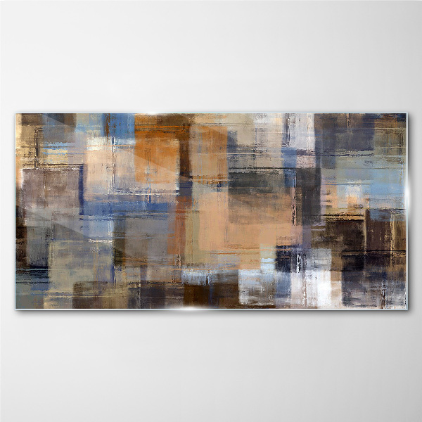 Abstract composition of colors Glass Wall Art