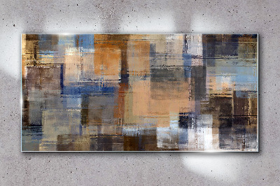 Abstract composition of colors Glass Wall Art