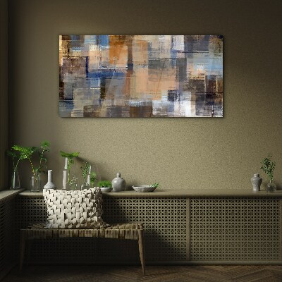Abstract composition of colors Glass Wall Art