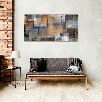 Abstract composition of colors Glass Wall Art