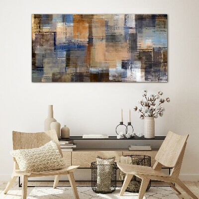 Abstract composition of colors Glass Wall Art