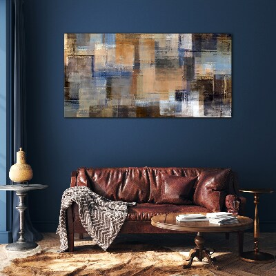 Abstract composition of colors Glass Wall Art