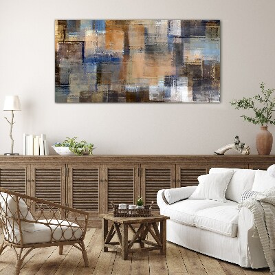 Abstract composition of colors Glass Wall Art
