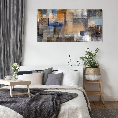 Abstract composition of colors Glass Wall Art