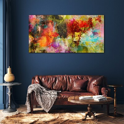 Colorful chaos of abstraction Glass Print