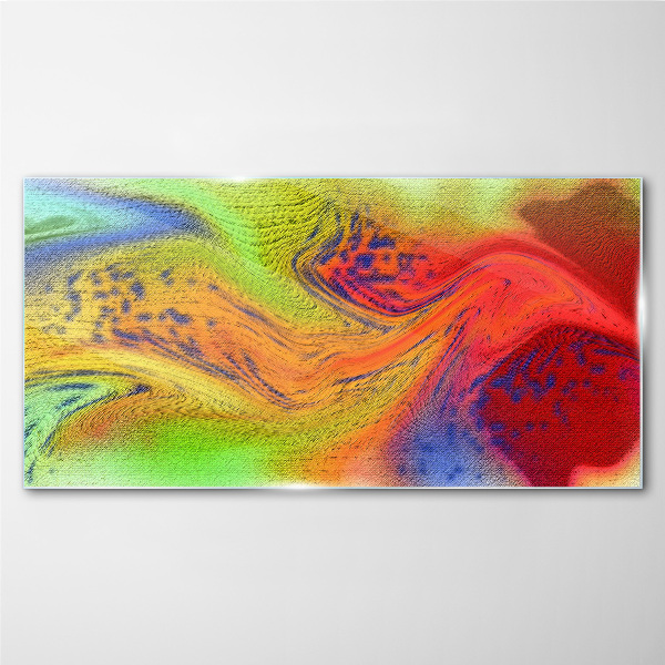 A colorful whirlwind of emotions Glass Print