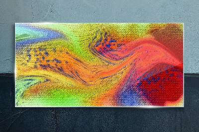 A colorful whirlwind of emotions Glass Print