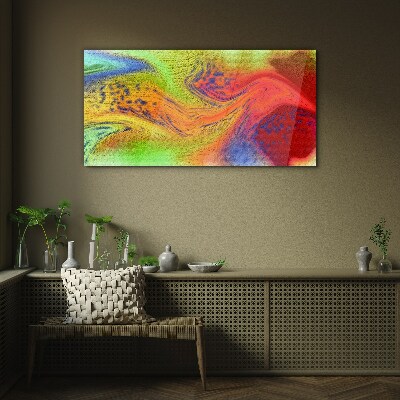 A colorful whirlwind of emotions Glass Print