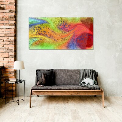A colorful whirlwind of emotions Glass Print
