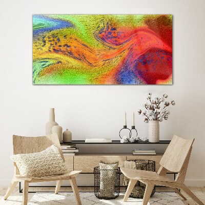 A colorful whirlwind of emotions Glass Print