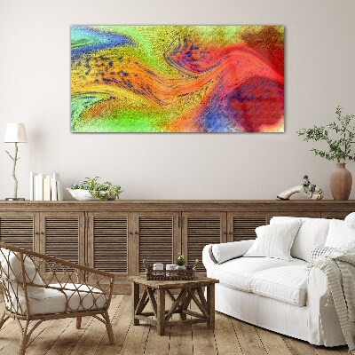 A colorful whirlwind of emotions Glass Print