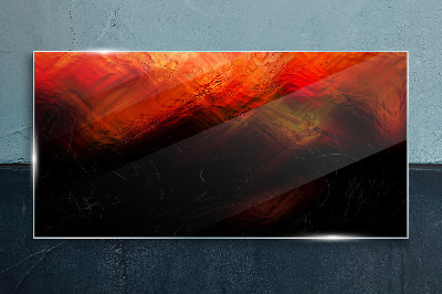 Sunset on Fire Glass Print