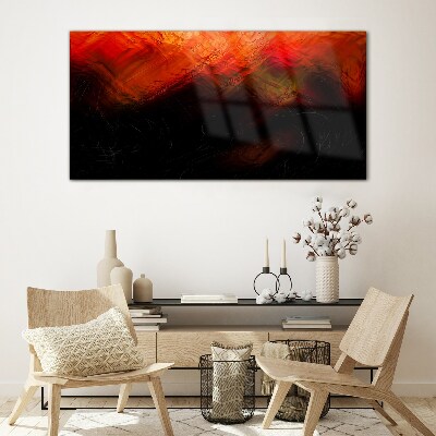 Sunset on Fire Glass Print