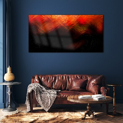 Sunset on Fire Glass Print