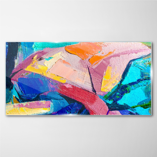 Colors in motion Glass Print