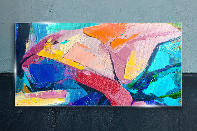 Colors in motion Glass Print