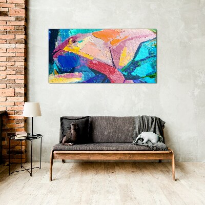 Colors in motion Glass Print